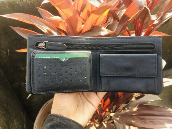 Bi Fold Leather Wallet (Black)